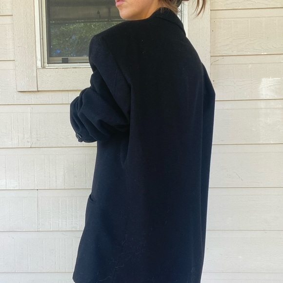 Oscar De La Renta Black Wool Cashmere Blend Blazer Jacket - Picture 2 of 7